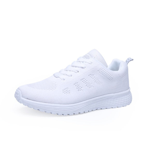 Women Casual Sport Shoes Fashion Men Running Shoes Fly Weave Air Mesh Sneakers Black White Non Slip Footwear Breathable Jogging