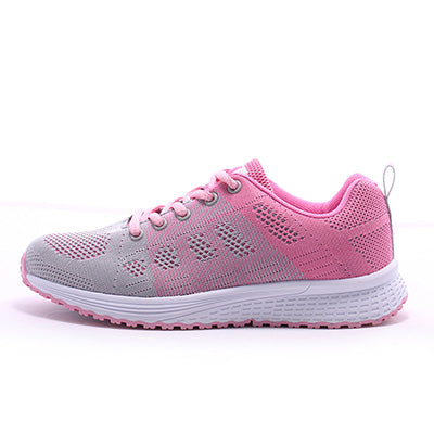 Women Casual Sport Shoes Fashion Men Running Shoes Fly Weave Air Mesh Sneakers Black White Non Slip Footwear Breathable Jogging