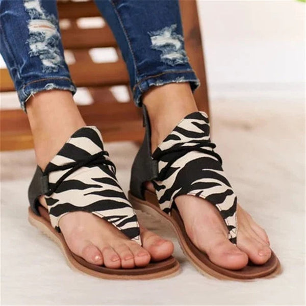 2020 Women Sandals Leopard Print Summer Shoes Women Large Size Andals Flat Women Sandals Womens Summer Shoes Sandals босоножки