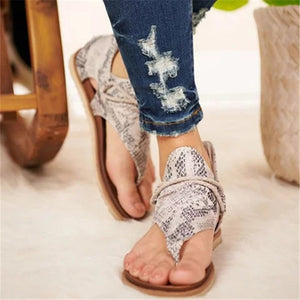 2020 Women Sandals Leopard Print Summer Shoes Women Large Size Andals Flat Women Sandals Womens Summer Shoes Sandals босоножки