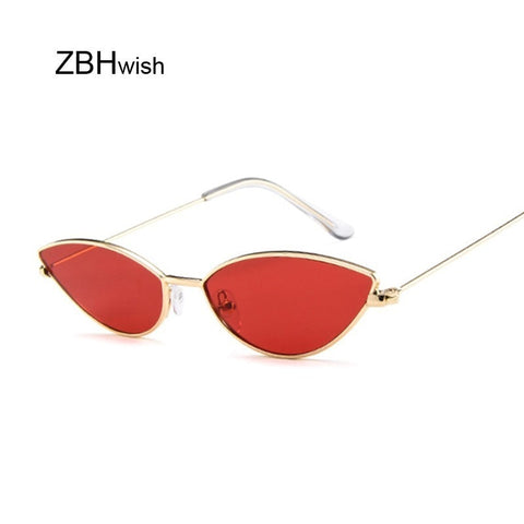 Carino Sexy Occhio di Gatto Occhiali Da Sole Donne Retro Piccolo Nero Rosso Rosa Cateye Occhiali Da Sole Donna Vintage Shades Per Le Donne