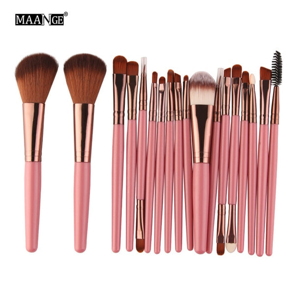 MAANGE 6/15/18Pcs Makeup Brushes Tool Set Cosmetic Powder Eye Shadow Foundation Blush Blending Beauty Make Up Brush Maquiagem