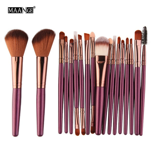 MAANGE 6/15/18Pcs Makeup Brushes Tool Set Cosmetic Powder Eye Shadow Foundation Blush Blending Beauty Make Up Brush Maquiagem