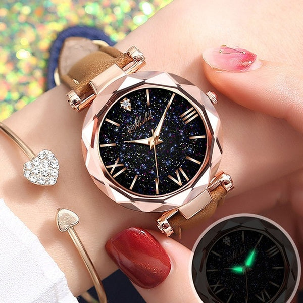 Womens watches Ladies fashion Colorful Ultra-thin leather rhinestone analog quartz watch Female Belt Watch 533