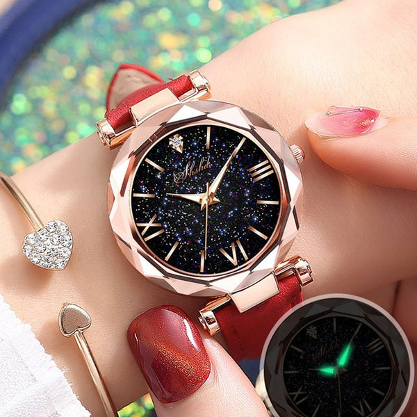 Womens watches Ladies fashion Colorful Ultra-thin leather rhinestone analog quartz watch Female Belt Watch 533