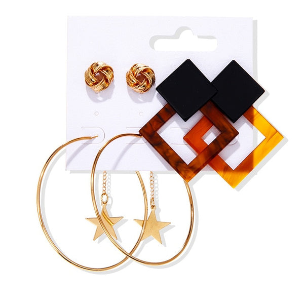 Brincos femininos conjunto borla pérola brincos para mulheres boêmio moda jóias 2020 geométrico kolczyki hoop earings