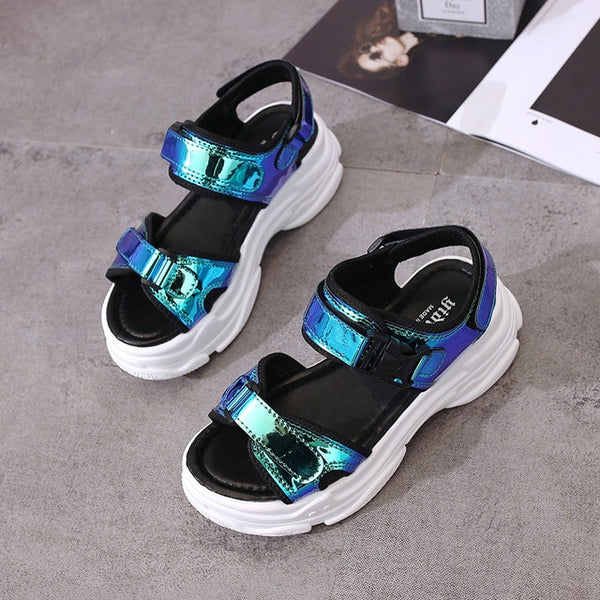 Sexy Open-toed Women Sport Sandals Wedge Hollow Out Women Sandals Outdoor Cool Platform Shoes Women Beach Summer Shoes 2019 New