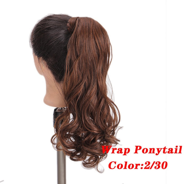 Straight Clip In Hair Tail False Hair 24" 120g Ponytail Hairpiece With Hairpins Synthetic Hair Pony Tail Hair Extensions AOSIWIG