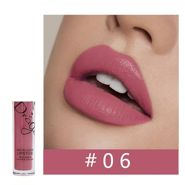 Waterproof Liquid Lipstick Makeup Matte Lip Gloss Long-lasting Cosmetics Lip Stick Cream Silky Glosses Velvet Nude Lipgloss 1Pcs