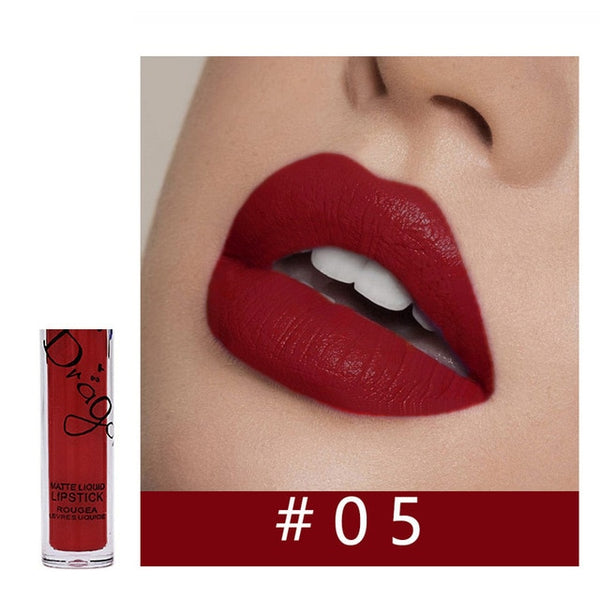 Waterproof Liquid Lipstick Makeup Matte Lip Gloss Long-lasting Cosmetics Lip Stick Cream Silky Glosses Velvet Nude Lipgloss 1Pcs