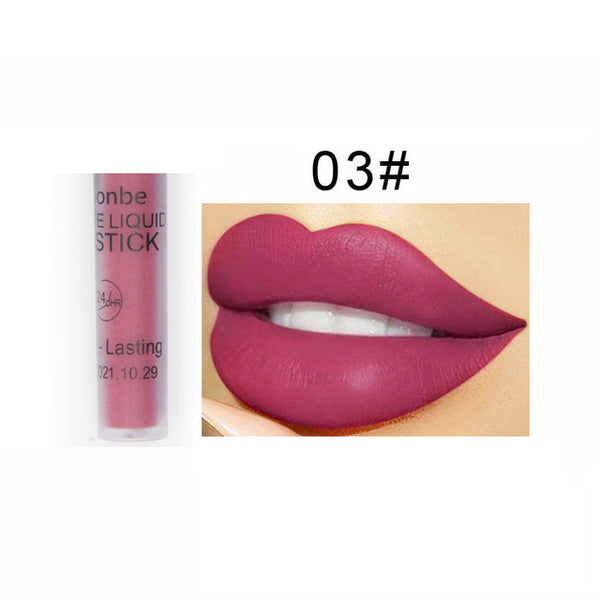 Waterproof Liquid Lipstick Makeup Matte Lip Gloss Long-lasting Cosmetics Lip Stick Cream Silky Glosses Velvet Nude Lipgloss 1Pcs