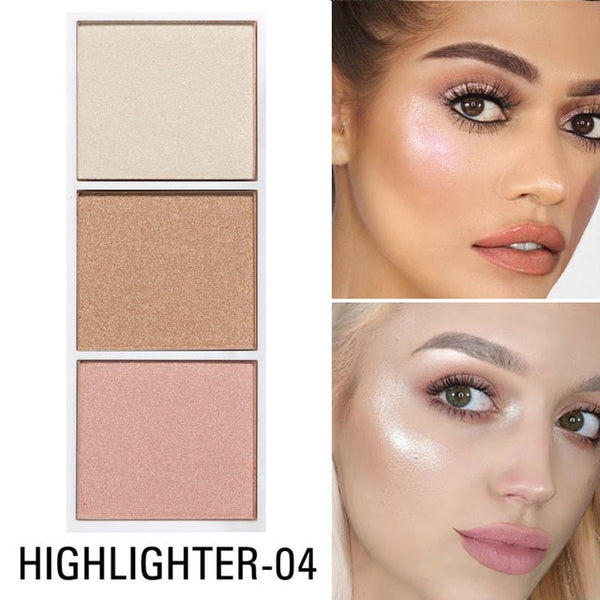 SACE LADY 4 Colors Highlighter Palette Makeup Face Contour Powder Bronzer Make Up Blusher Professional Blush Palette Cosmetics