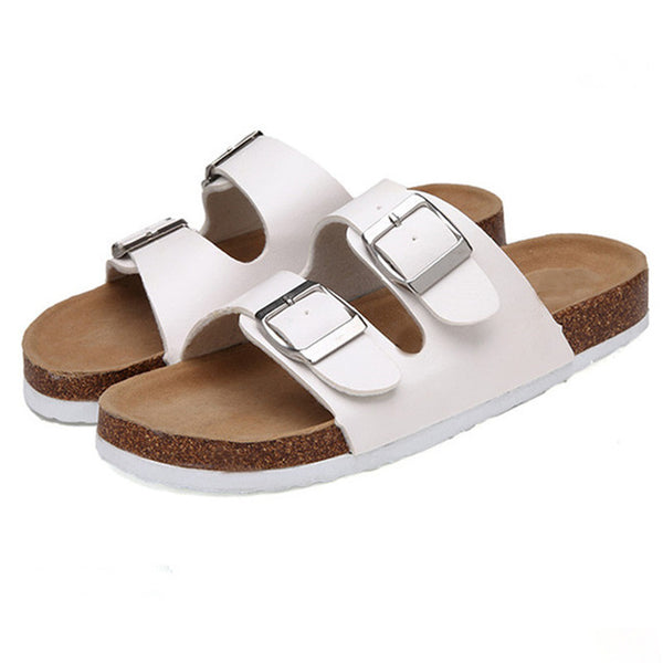 Fashion Cork Sandals 2019 New Women Casual Summer Beach Gladiator Buckle Strap Sandals Shoe Flat with  Size 35-40